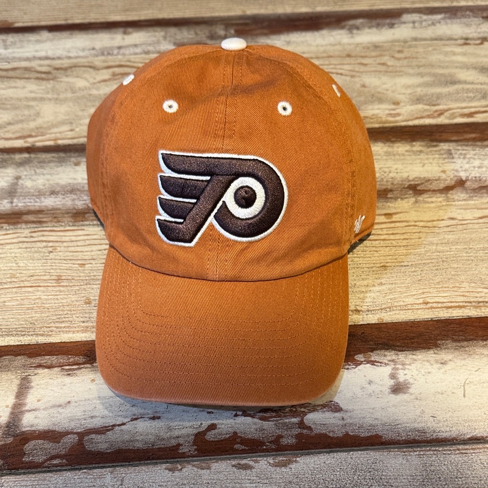 Philadelphia Flyers Burnt Orange Baseball Cap with Team Logo